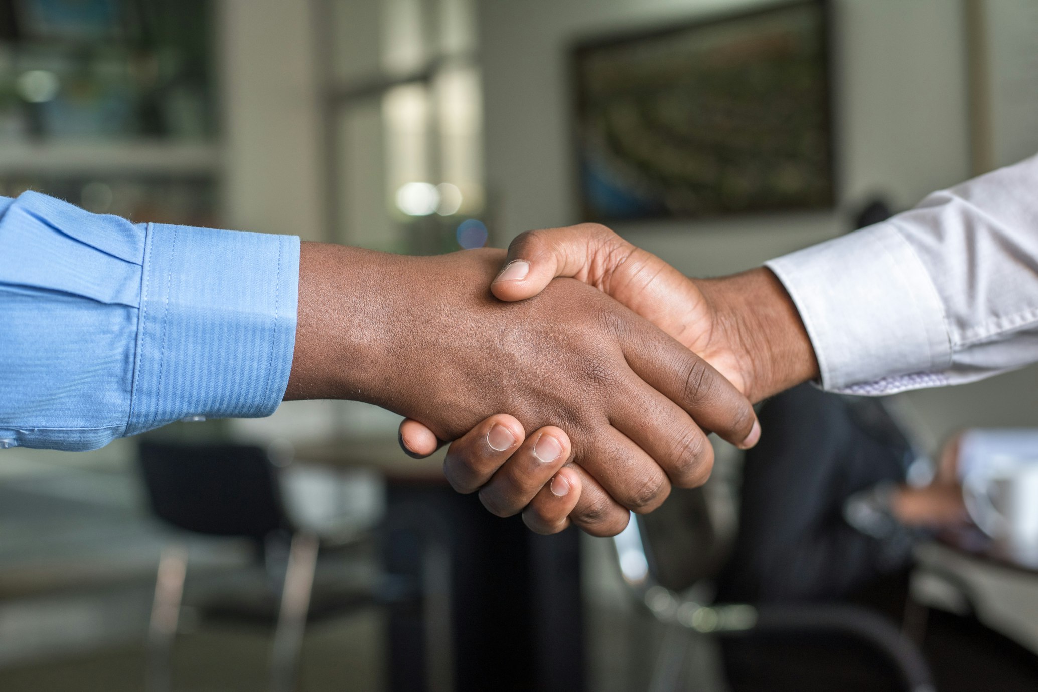 Business handshake — investor partnership